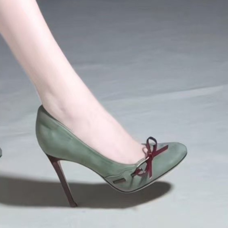템퍼먼트 슈퍼 하이힐 싱글 슈즈 라운드 토 샬로우 스웨 - Women'S Shoes Quality 리뷰 및 가격