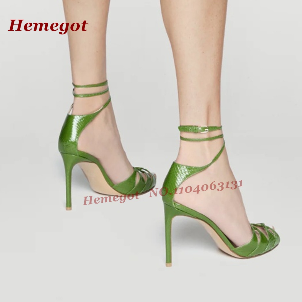 그린 악어 무늬 스트랩 샌들, 오픈토, 버클 스트랩,  - Women'S Shoes Clogs 리뷰 및 가격